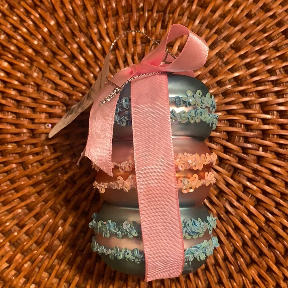 Macaron Trio Hanging Ornament by Gerson NWT